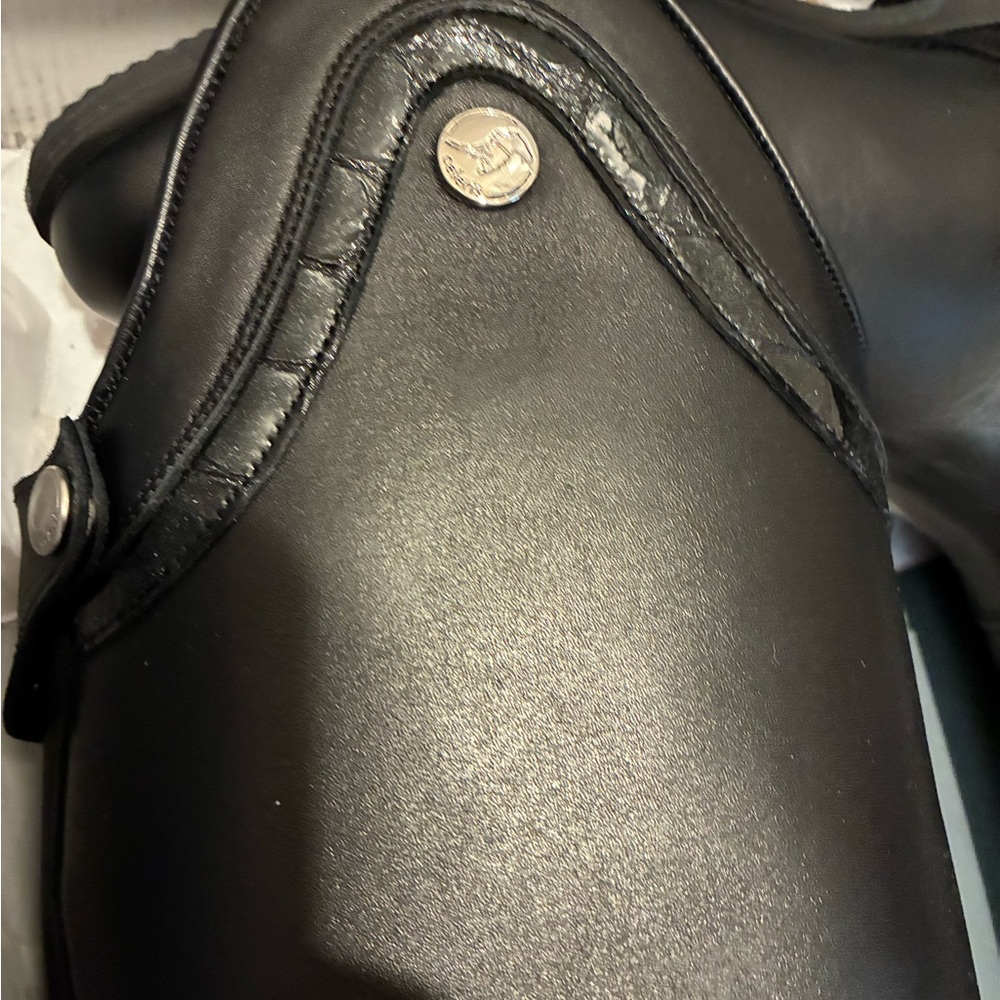 NEW in box Celeris DIOGO handmade black leather riding boots. UK 41 women - Picture 2 of 11
